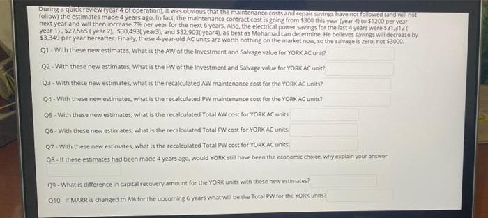 analysis at MARR = 12% are summarized below. Two different AC brands