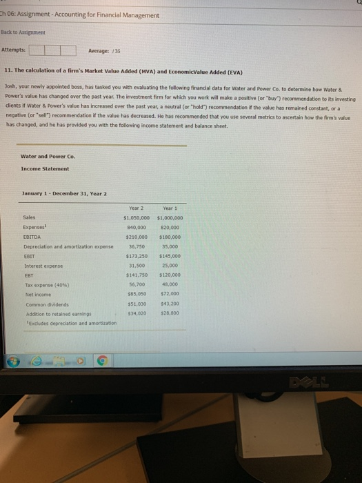  Ch 06: Assignment- Accounting for Financial Management Back to Assignment Attempts