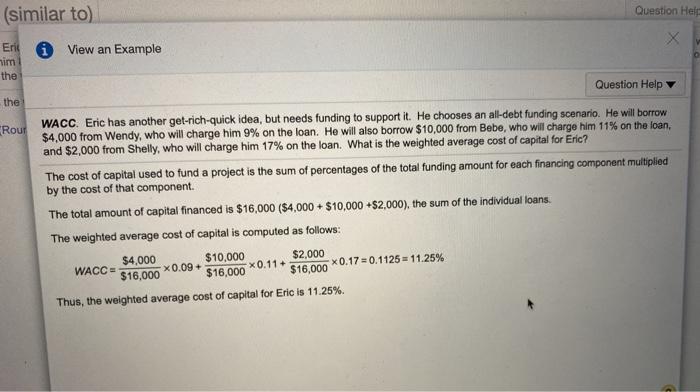 the question. 1. my problem example Save Score: 0 of 1 pt