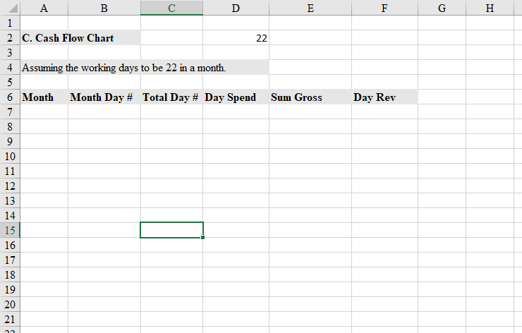  Question 1 Below is a table with the forecasted costs for