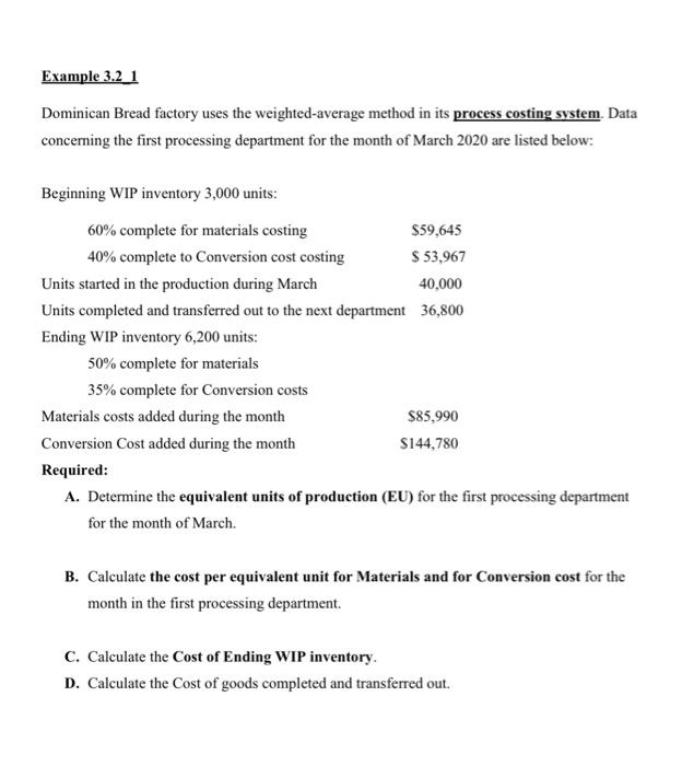 i need help in this question please Example 3.2 1 Dominican