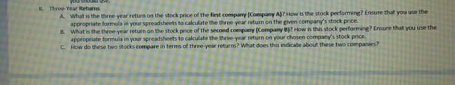 Il Three-Year Returns What is the three-year return on the stock price