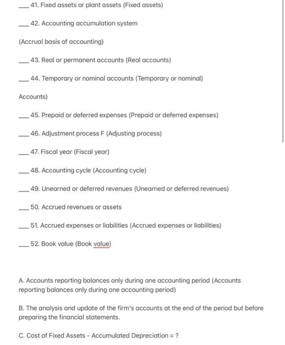 hello could you help me with this -41. Fixed assets or plant