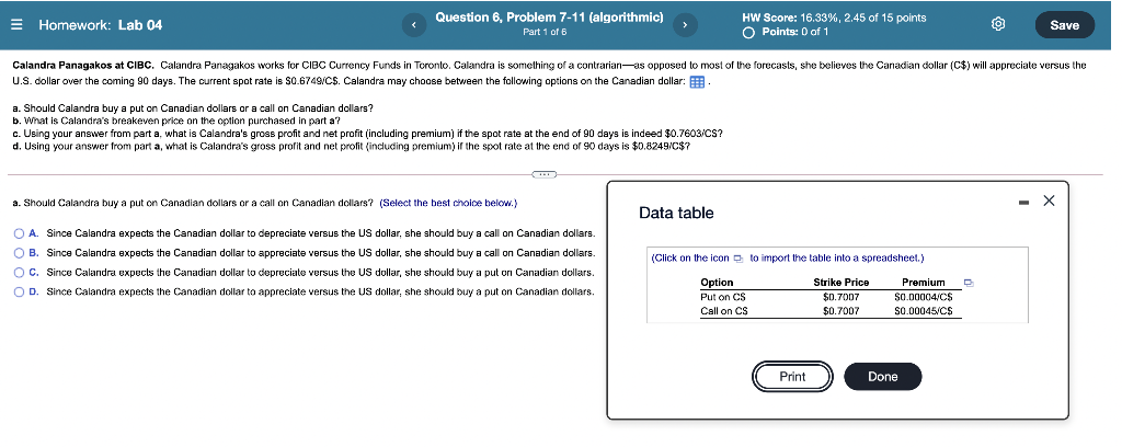  Homework: Lab 04 Question 6, Problem 7-11 (algorithmic) Part 1 of