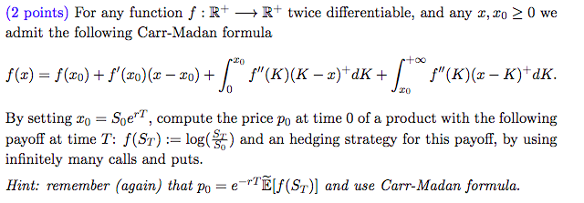 : (2 points) For any function f :R+ +R+ twice differentiable,