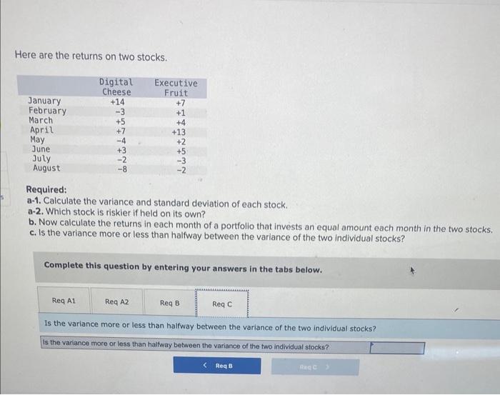 month of a portfolio that invests an equal amount each month in