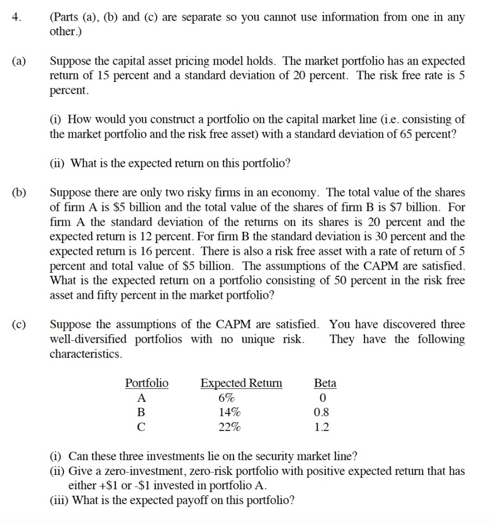  (Parts (a), (b) and (c) are separate so you cannot use
