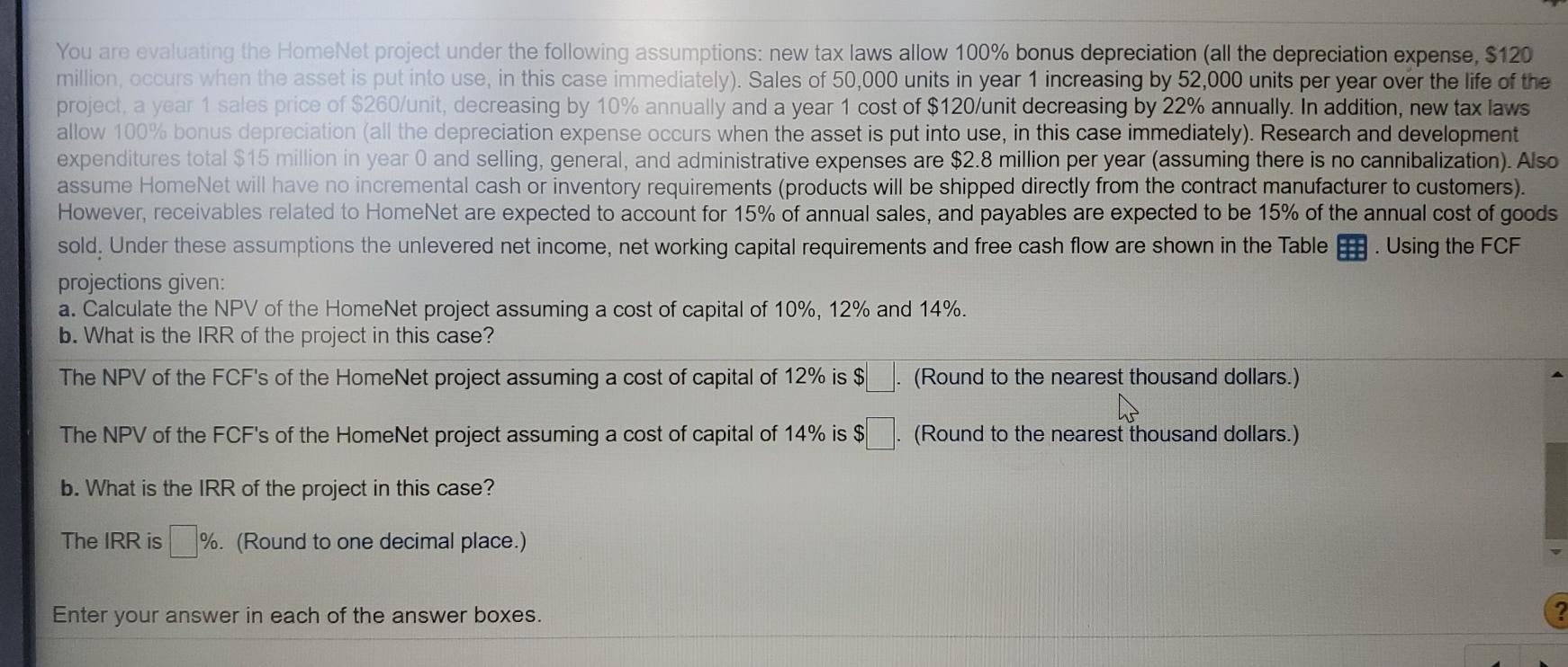 tax laws allow 100% bonus depreciation (all the depreciation expense, $120 million,