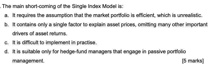 4 QUESTION 5 3. If two assets are perfectly negatively correlated, then