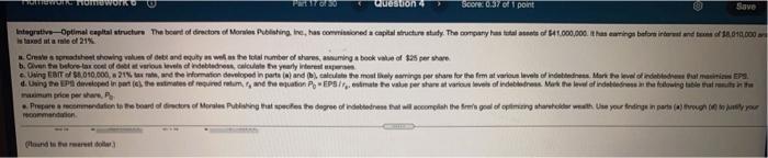  can you answer C D and E asap please IntegrativeOptimal capital