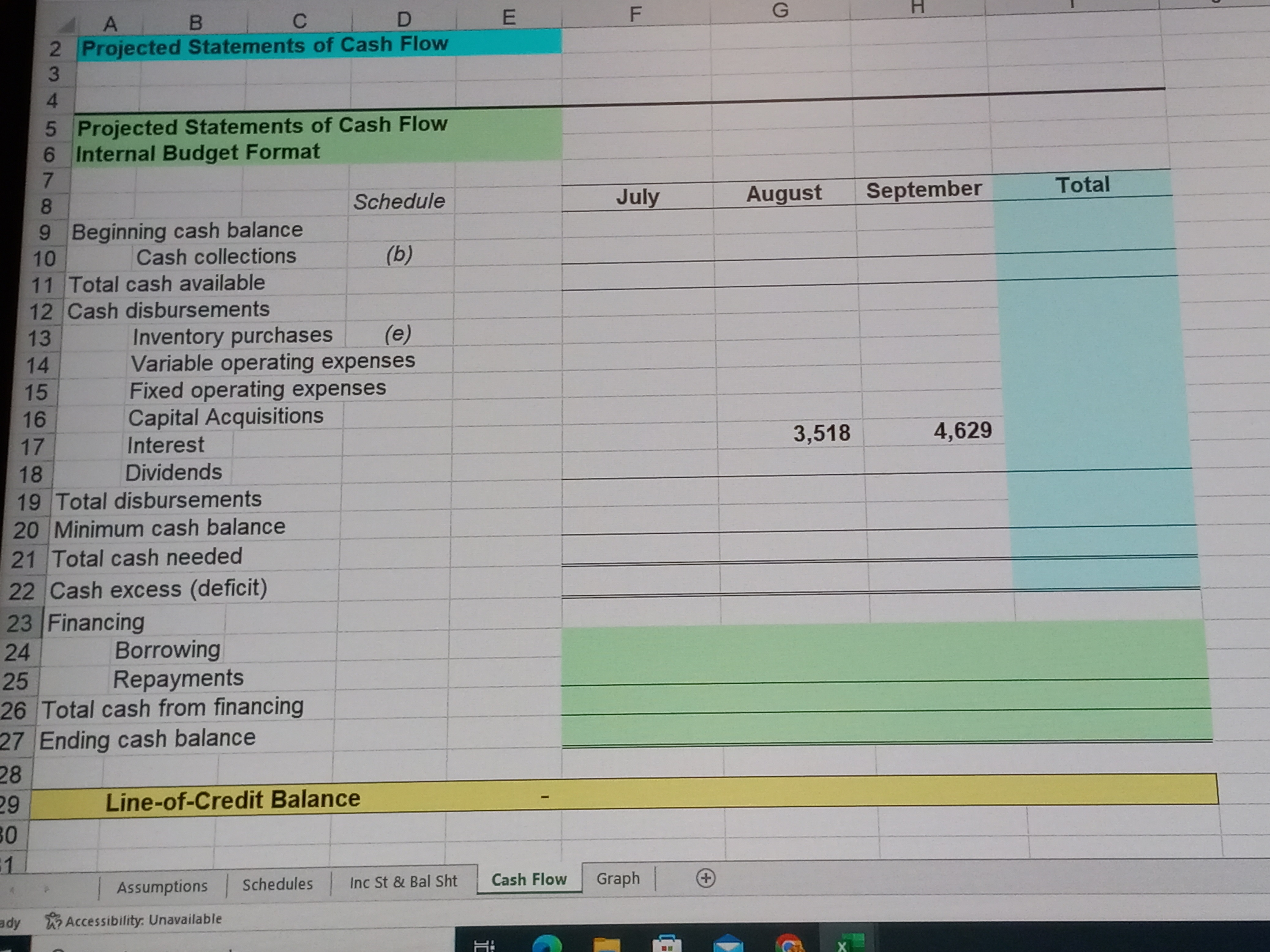 PROJECT OBJECTIVES The project requires to completing an Excel-based financial model template.