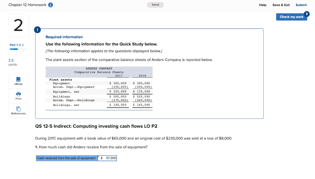  Chapter 12 Homework G Saved Help Save & Exit Submit Check