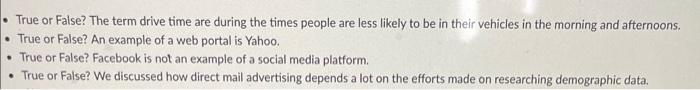  True or False? The term drive time are during the times