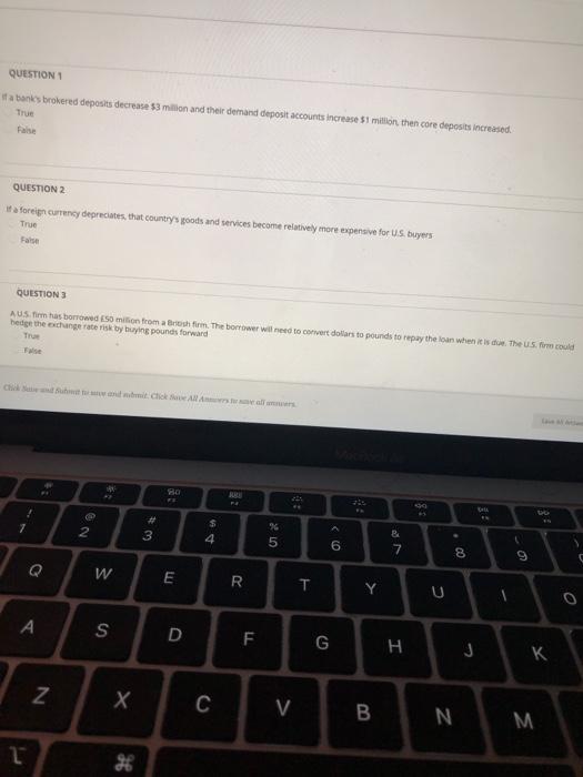  QUESTION a banks brokered deposits decrease 53 million and their demand