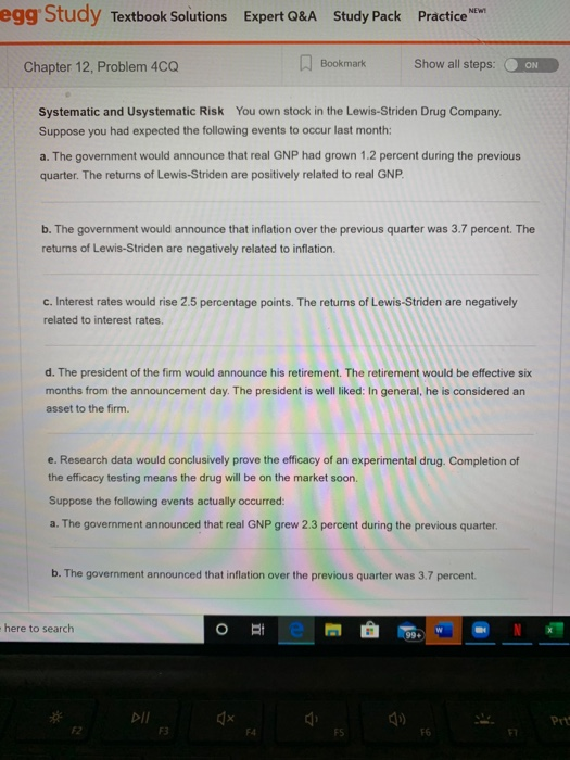  egg Study Textbook Solutions Expert Q&A Study Pack Practice Chapter 12,