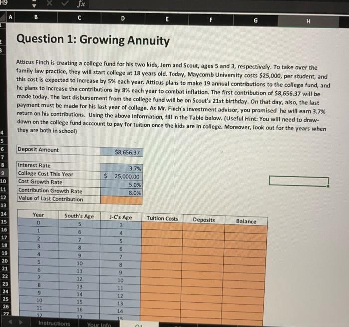 Put excel cell equations in boxes H9 A B . D E