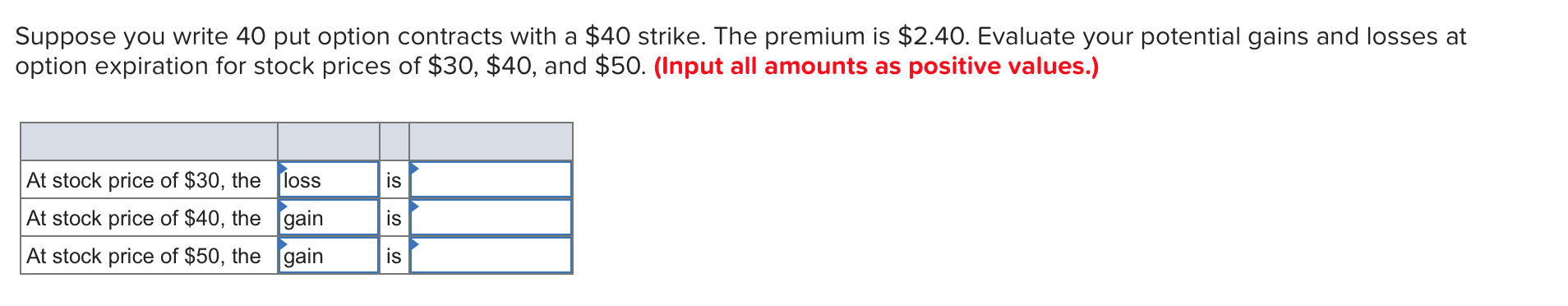 Suppose you write 40 put option contracts with a $40 strike.