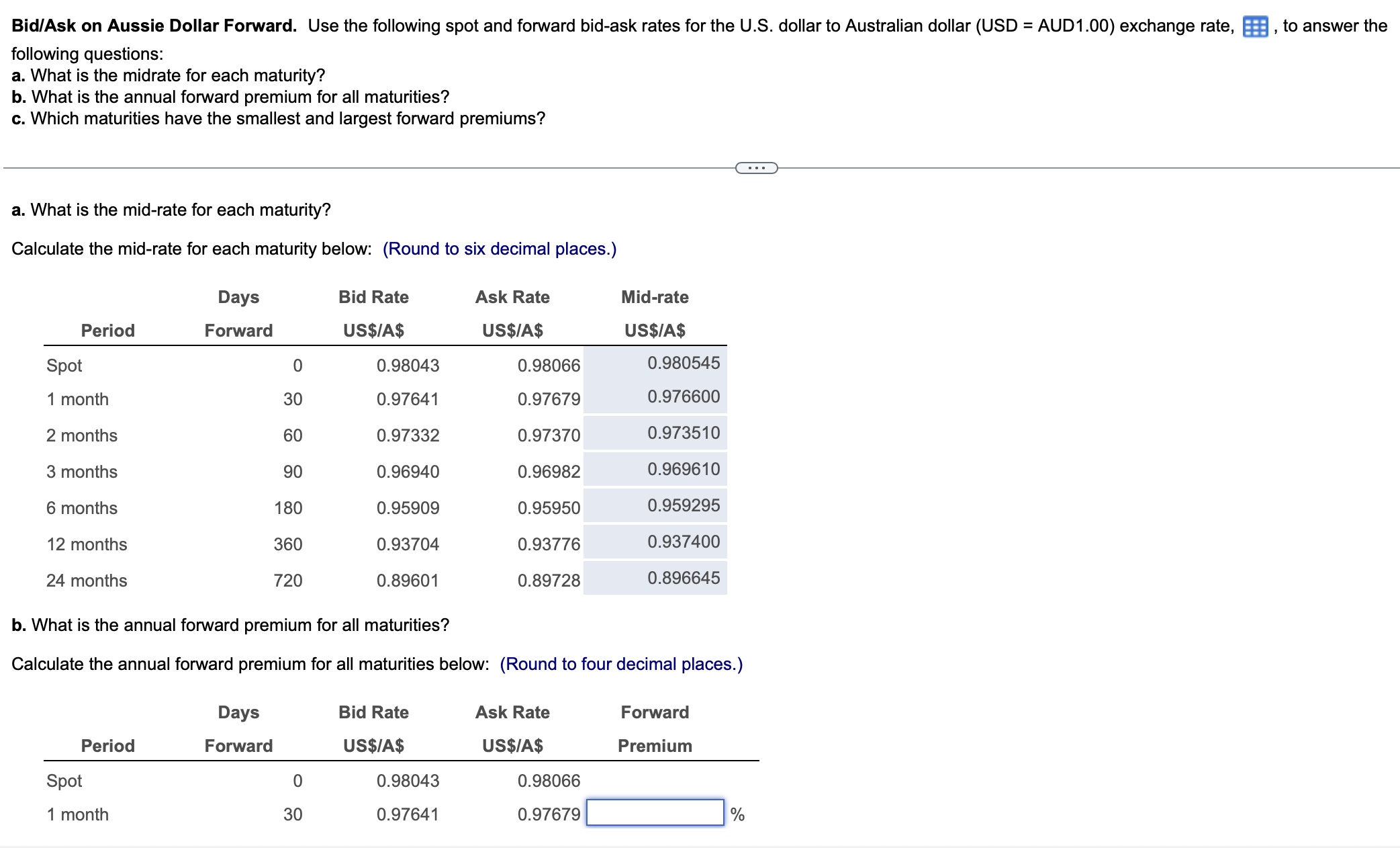 I really need help with part B. I will really appreciate a