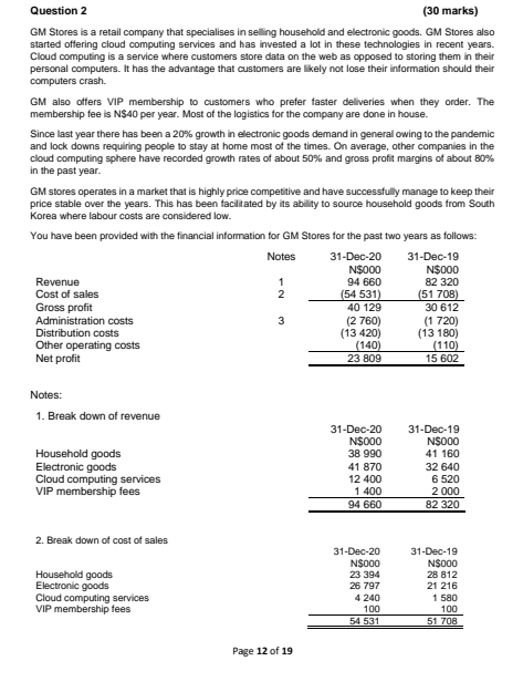 Please try your best to read it well Question 2 (30