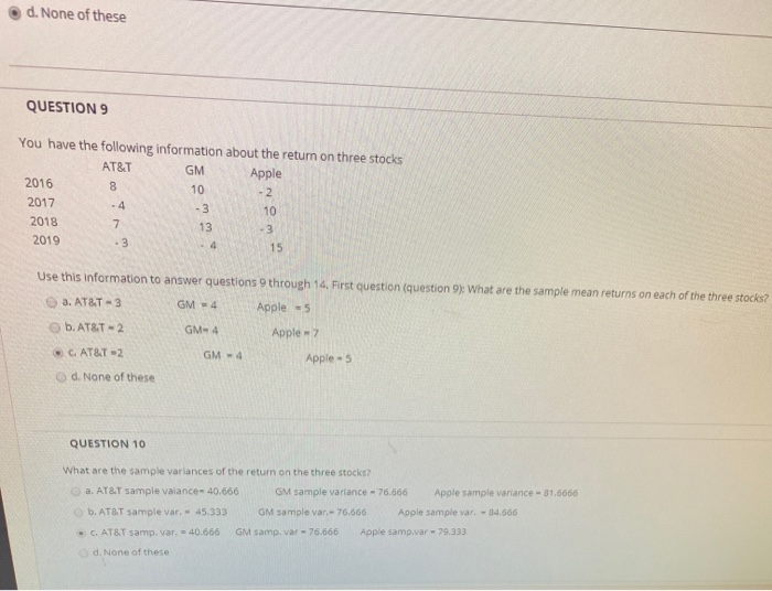 2019 W Use this information to answer questions 9 through 14. First