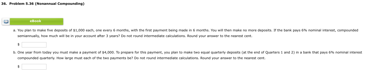 semiannually, how much will be in your account after 3 years?