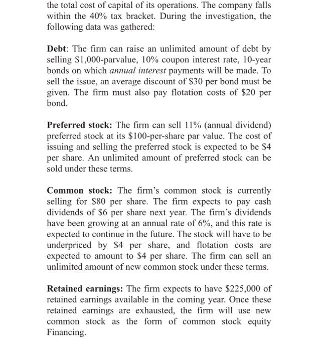 please I need a detailed solution WITHOUT using excel the total cost