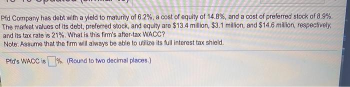 is financed 42% with debt, 12% with preferred stock, and 46% with