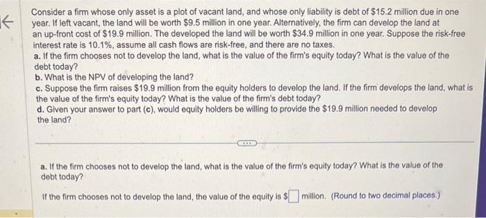 ch 16 5) please answer all 6 parts Consider a firm whose