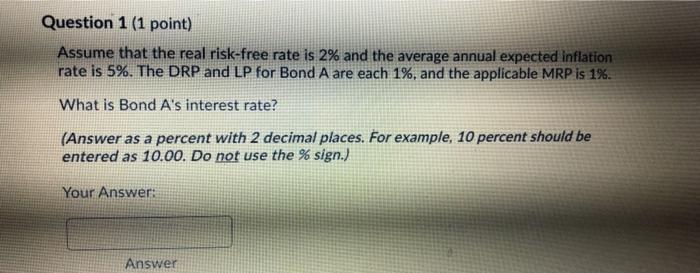  need help with 1,2, and 3 Question 1 (1 point) Assume