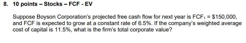 Please use Excel to solve this question with steps. Thanks. 8. 10