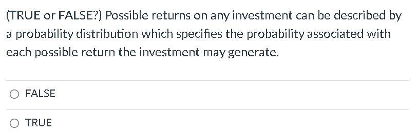 part of total portfolio risk that can be eliminated via diversification, FALSE