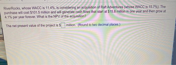 has debt with market value of $101 million, common equity with a