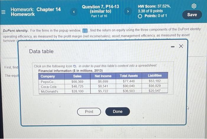 GIVE A RATING. Find the return on equity using three components of