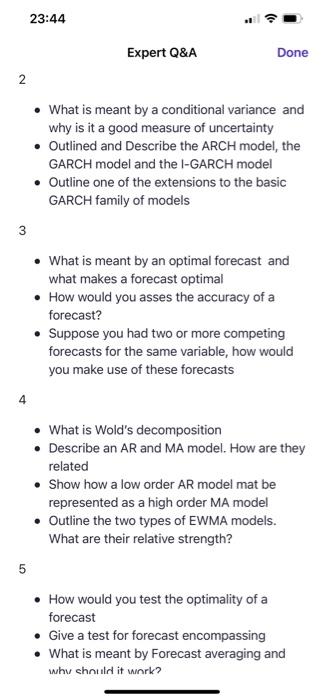  - What is meant by a conditional variance and why is