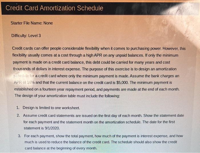  Difficulty: Level 3 Credit cards can offer people considerable flexibility when