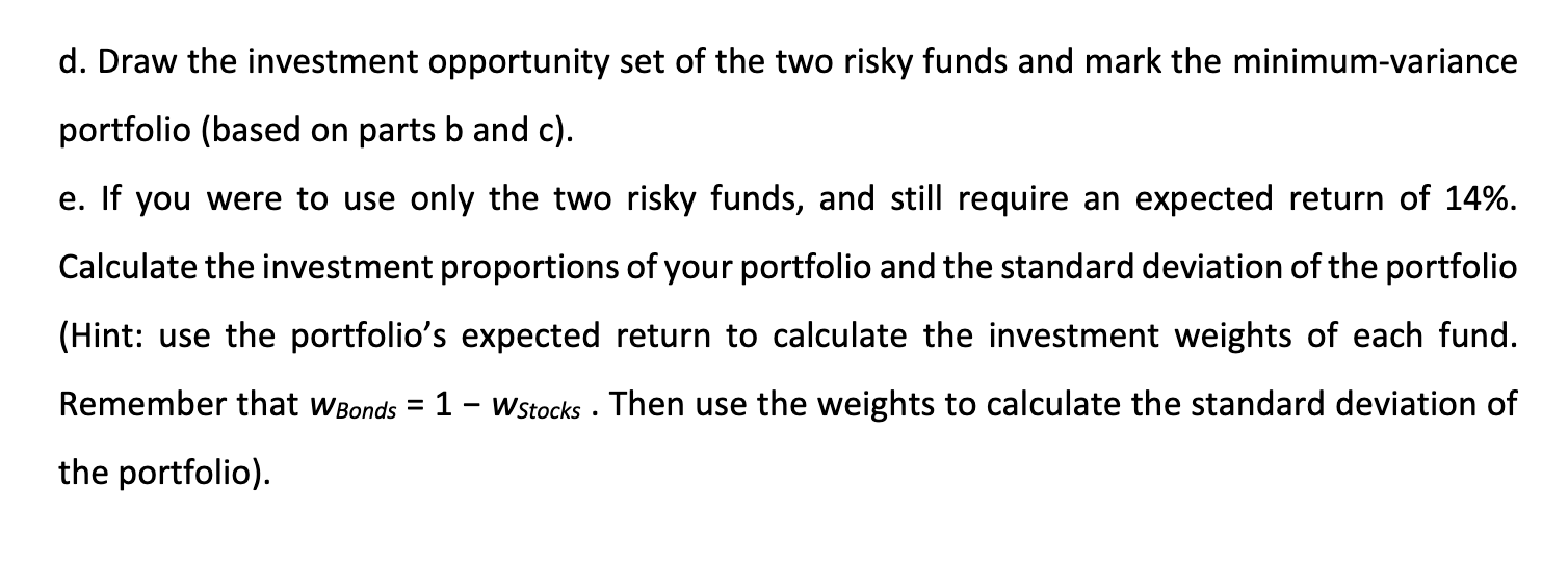 first is a stock fund and the second is a bond fund.