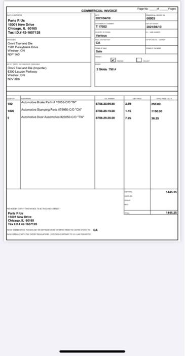 debating whether to start importing automotive parts from overseas or continue purchasing