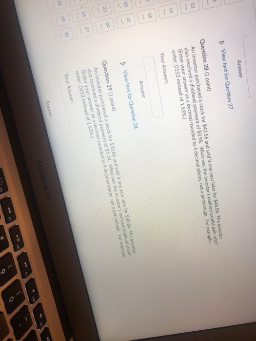  Answer D View hint for Question 27 Question 28 (1 point)