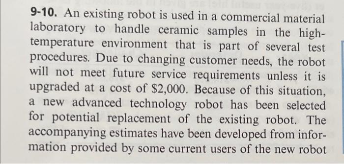  I need help with this problem, please provide all equations. 9-10.