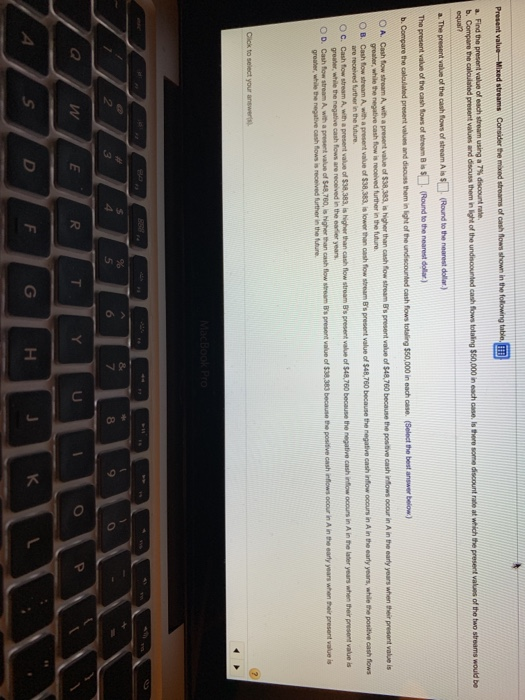  please help and answer each part!! ill give feedback! Present value