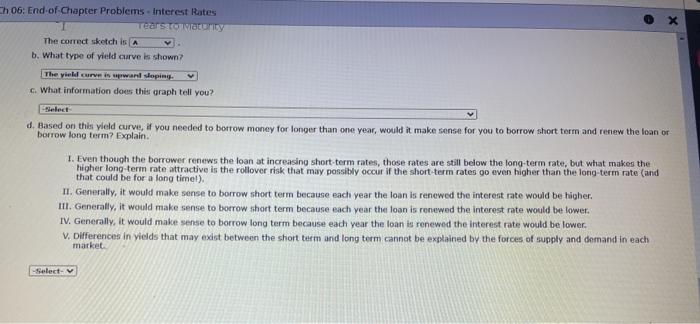 20 years 6.48 30 years 6.75 y a. Select a correct yield