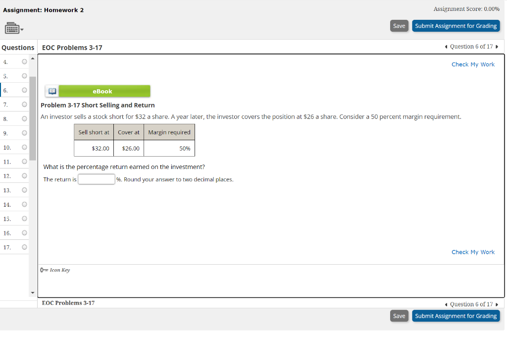  Assignment: Homework 2 Questions EOC Problems 3-17 4. S. 6 .