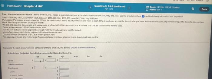  Save Homework: Chapter 4 HW Question 9. Pe- similar to HW