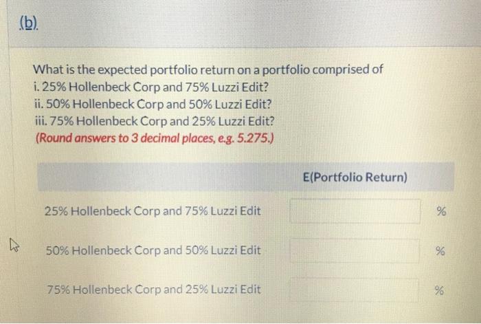 3 - 10% 20% 4 5% 10% (a) What is the average