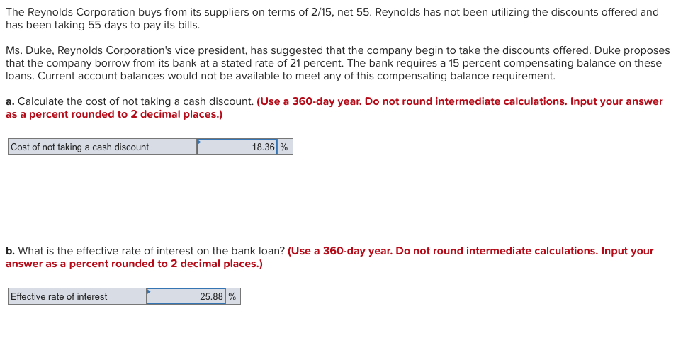 Answer A is correct need assistance with B please. The Reynolds Corporation