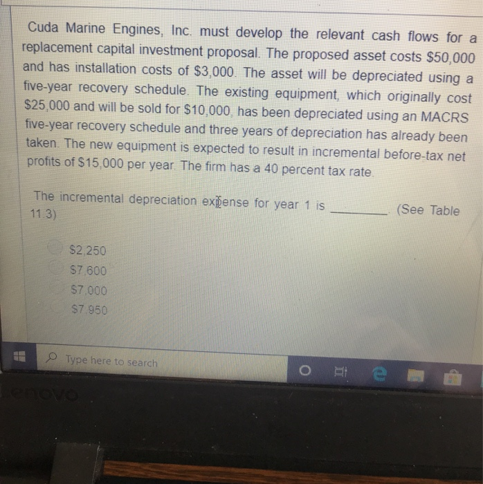  Cuda Marine Engines, Inc. must develop the relevant cash flows for