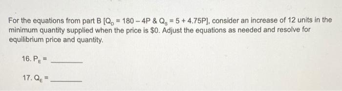  For the equations from part B [Q. = 180 - 4P