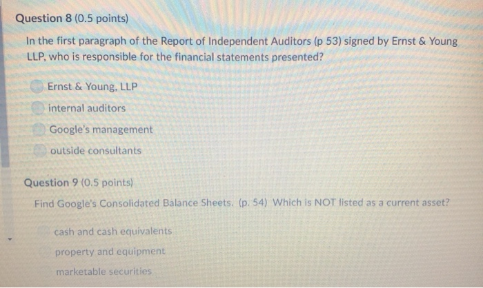 on page 10. Which is NOT a risk factor for Google? intense