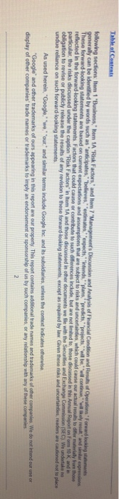 such as Larry, Sergey or Eric Question 6 (0.5 points) Under Item