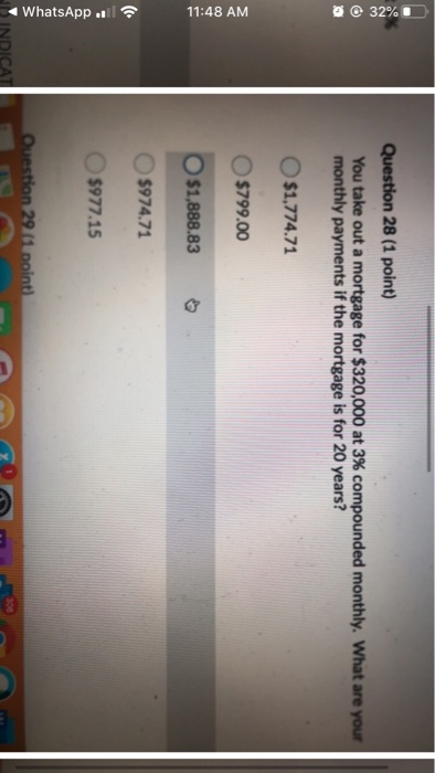 Question 22 (3 points) INDICATE BELOW THE CORRECT VALUE FOR EACH VARIABLE,